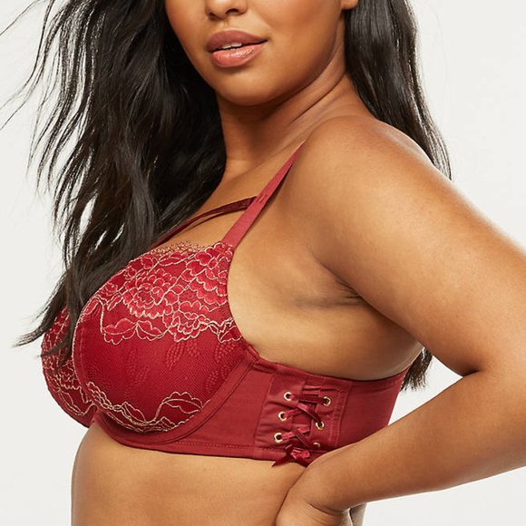 Boost Balconette Bra With Metallic Lace NWT - Picture 3 of 12